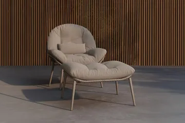 Fåtölj Cala Utomhus - beige - Utemöbler & utemiljö - Utestol & trädgårdsstol - Utefåtölj & loungefåtölj