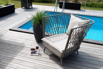 Fåtölj Hillerstorp Jet Set Lounge - Beige - Utemöbler & utemiljö - Utestol & trädgårdsstol - Utefåtölj & loungefåtölj