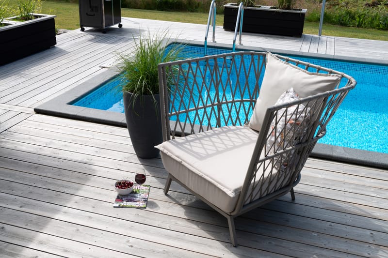 Fåtölj Hillerstorp Jet Set Lounge - Beige - Utemöbler & utemiljö - Utestol & trädgårdsstol - Utefåtölj & loungefåtölj