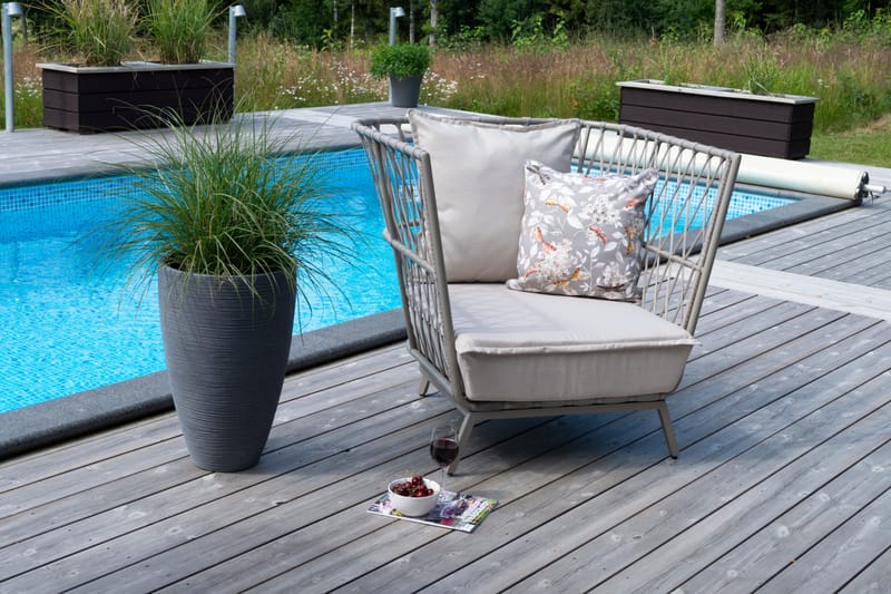 Fåtölj Hillerstorp Jet Set Lounge - Beige - Utemöbler & utemiljö - Utestol & trädgårdsstol - Utefåtölj & loungefåtölj