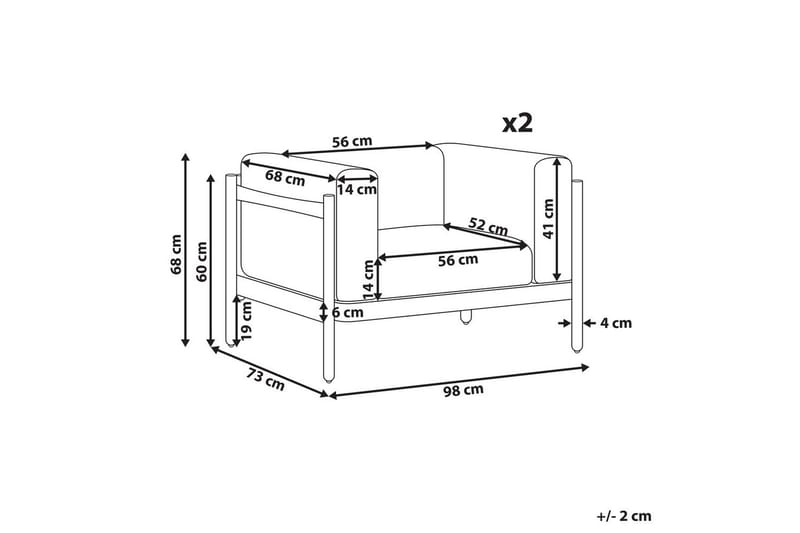 Fåtölj set om 2 Ferretti - Utemöbler & utemiljö - Utestol & trädgårdsstol - Utefåtölj & loungefåtölj