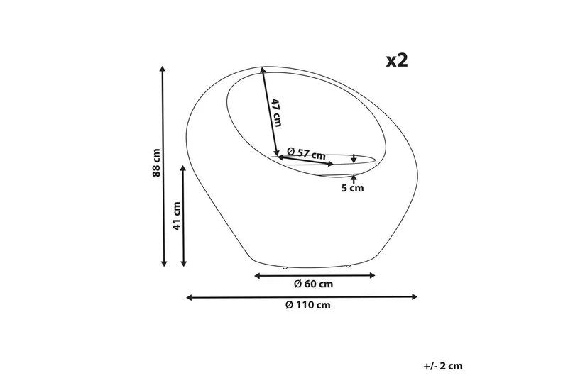 Fåtölj set om 2 Maiori - Utemöbler & utemiljö - Utestol & trädgårdsstol - Utefåtölj & loungefåtölj