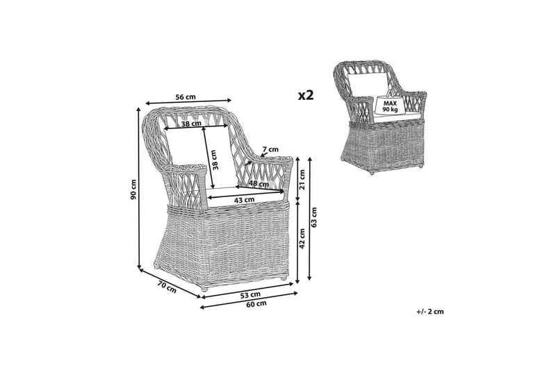 Fåtölj set om 2 Maros - Utemöbler & utemiljö - Utestol & trädgårdsstol - Utefåtölj & loungefåtölj