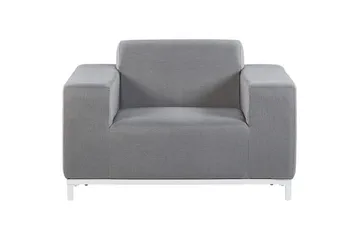 Fåtölj set om 2 Rovigo - Grå, vit - Utemöbler & utemiljö - Utestol & trädgårdsstol - Utefåtölj & loungefåtölj