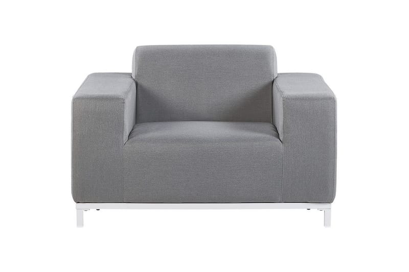 Fåtölj set om 2 Rovigo - Grå, vit - Utemöbler & utemiljö - Utestol & trädgårdsstol - Utefåtölj & loungefåtölj