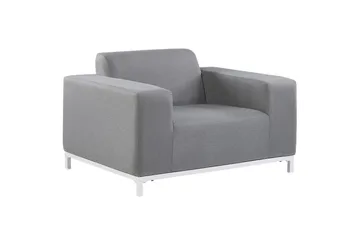 Fåtölj set om 2 Rovigo - Grå, vit - Utemöbler & utemiljö - Utestol & trädgårdsstol - Utefåtölj & loungefåtölj