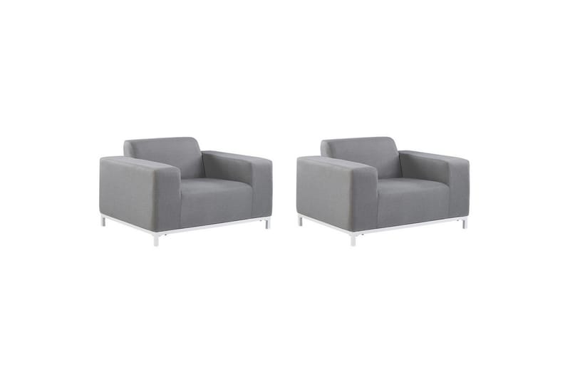 Fåtölj set om 2 Rovigo, Grå, vit