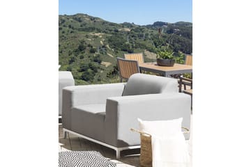 Fåtölj set om 2 Rovigo - Ljusgrå, vit - Utemöbler & utemiljö - Utestol & trädgårdsstol - Utefåtölj & loungefåtölj