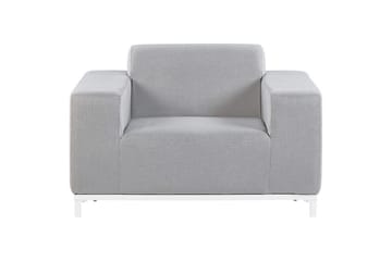 Fåtölj set om 2 Rovigo - Ljusgrå, vit - Utemöbler & utemiljö - Utestol & trädgårdsstol - Utefåtölj & loungefåtölj