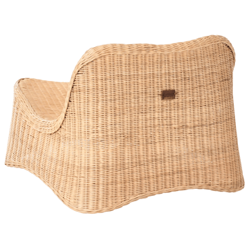 Fåtölj utomhus med Fotpall Aigani Rotting - Naturlig/Beige - Utemöbler & utemiljö - Utestol & trädgårdsstol - Utefåtölj & loungefåtölj