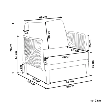 Fåtölj utomhus Saturnia - Beige - Utemöbler & utemiljö - Utestol & trädgårdsstol - Utefåtölj & loungefåtölj