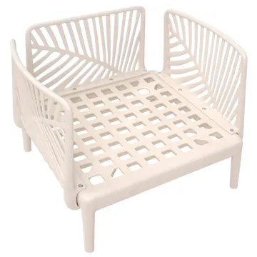 Fåtölj utomhus Saturnia - Beige - Utemöbler & utemiljö - Utestol & trädgårdsstol - Utefåtölj & loungefåtölj