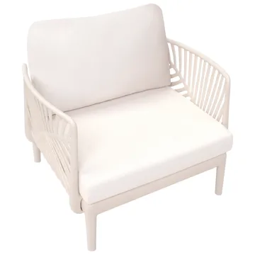 Fåtölj utomhus Saturnia - Beige - Utemöbler & utemiljö - Utestol & trädgårdsstol - Utefåtölj & loungefåtölj