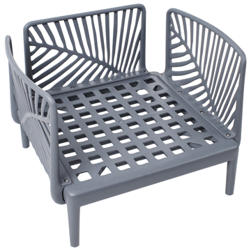 Fåtölj utomhus Saturnia - Grå - Utemöbler & utemiljö - Utestol & trädgårdsstol - Utefåtölj & loungefåtölj