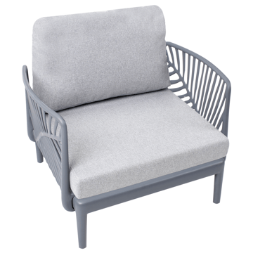 Fåtölj utomhus Saturnia - Grå - Utemöbler & utemiljö - Utestol & trädgårdsstol - Utefåtölj & loungefåtölj