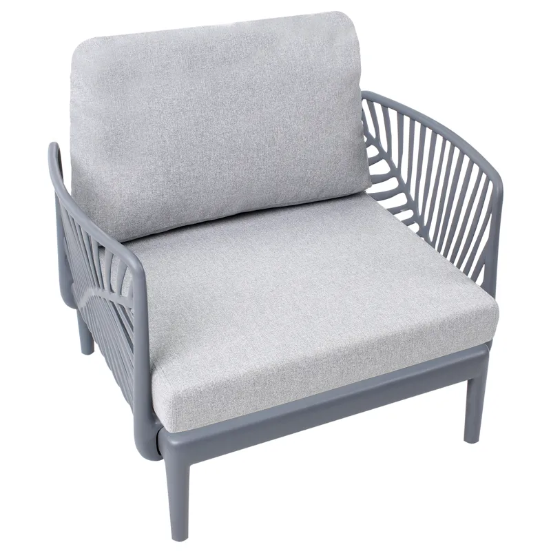 Fåtölj utomhus Saturnia - Grå - Utemöbler & utemiljö - Utestol & trädgårdsstol - Utefåtölj & loungefåtölj