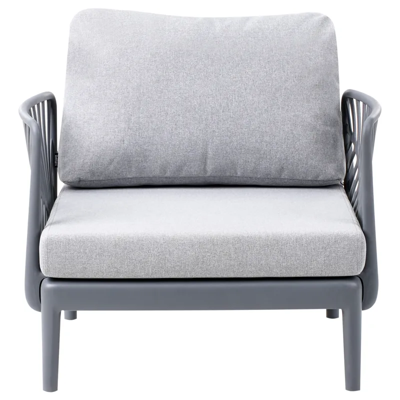 Fåtölj utomhus Saturnia - Grå - Utemöbler & utemiljö - Utestol & trädgårdsstol - Utefåtölj & loungefåtölj