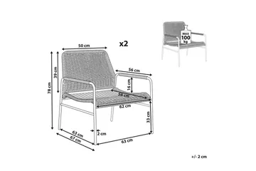 Fåtölj Prasimo set om 2 - Utemöbler & utemiljö - Utestol & trädgårdsstol - Utefåtölj & loungefåtölj