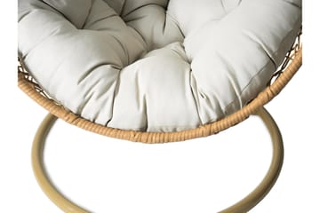 Fogo Hängstol Utomhus - Hängfåtölj - Hänggunga med stativ till balkong uteplats 95 cm - Brun/Beige - Utemöbler & utemiljö - Utestol & trädgårdsstol - Hängfåtölj & hängstol utomhus