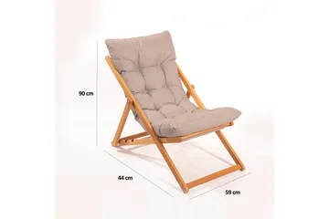 Gardellis Solstol 42x43 cm - Brun/Natur - Utemöbler & utemiljö - Utestol & trädgårdsstol - Solstol