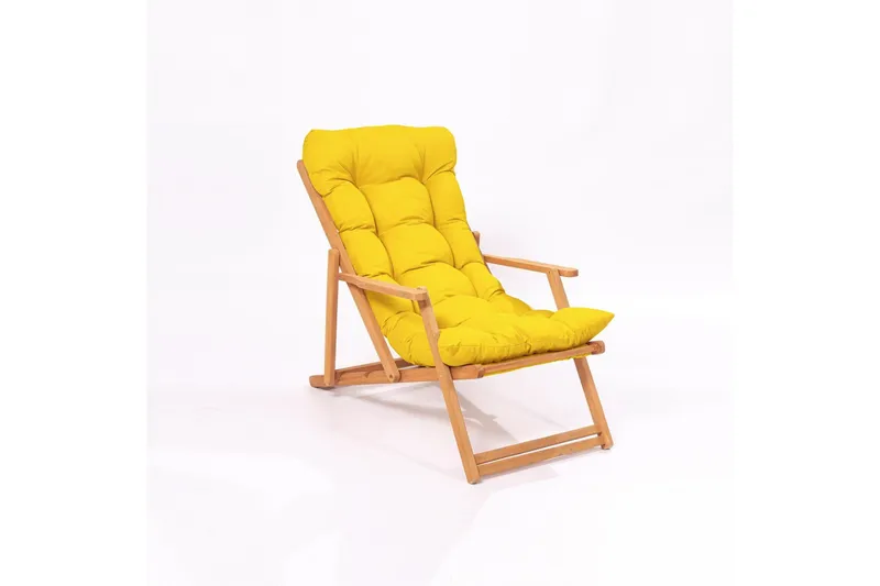 Gardellis Solstol 43x46,5 cm - Gul/Natur - Utemöbler & utemiljö - Utestol & trädgårdsstol - Solstol