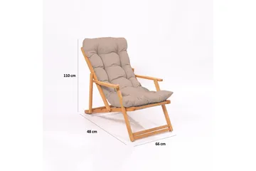 Gardellis Solstol 58x49 cm - Brun/Natur - Utemöbler & utemiljö - Utestol & trädgårdsstol - Solstol