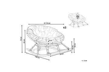 Gungstol utomhus Niverville - Natural/Beige - Utemöbler & utemiljö - Utestol & trädgårdsstol - Gungstol utomhus