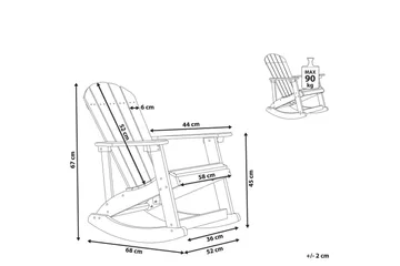 Trädgårdsgungstol Adirondack - Blå - Utemöbler & utemiljö - Utestol & trädgårdsstol - Gungstol utomhus