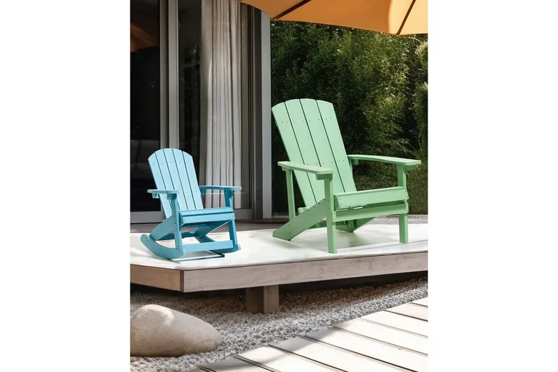 Trädgårdsgungstol Adirondack - Blå - Utemöbler & utemiljö - Utestol & trädgårdsstol - Gungstol utomhus
