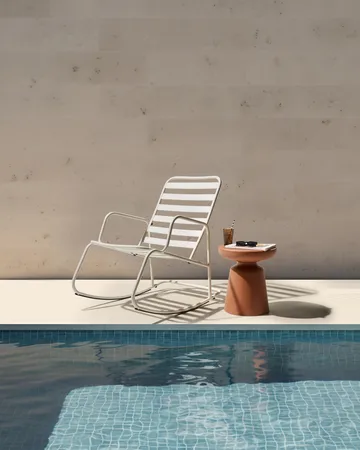 Gungstol utomhus Turi Metall - Vit - Utemöbler & utemiljö - Utestol & trädgårdsstol - Gungstol utomhus