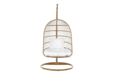 Allera Hängstol Utomhus med Stativ - Beige/Vit - Utemöbler & utemiljö - Utestol & trädgårdsstol - Hängfåtölj & hängstol utomhus