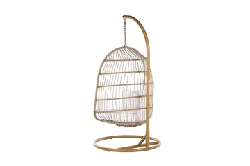 Allera Hängstol Utomhus med Stativ - Beige/Vit - Utemöbler & utemiljö - Utestol & trädgårdsstol - Hängfåtölj & hängstol utomhus