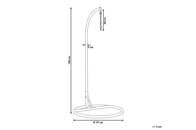 Caponetto Stativ till Hängstol Utomhus - Svart - Utemöbler & utemiljö - Utestol & trädgårdsstol - Hängfåtölj & hängstol utomhus