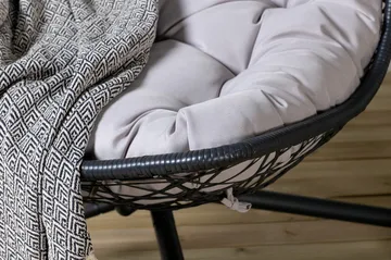 Edinburgh Hängstol Utomhus med Dyna - Svart - Utemöbler & utemiljö - Utestol & trädgårdsstol - Hängfåtölj & hängstol utomhus