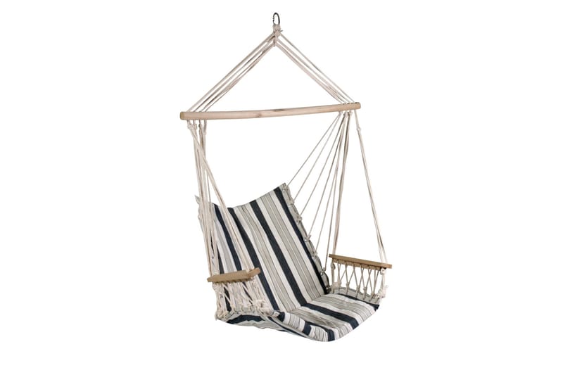 Hängstol Utomhus Hip med dynor, Vit/blå