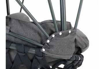 Hängstol utomhus med stativ och ställning med tak - Hänggunga - Hängfåtölj - Svart - Utemöbler & utemiljö - Utestol & trädgårdsstol - Hängfåtölj & hängstol utomhus