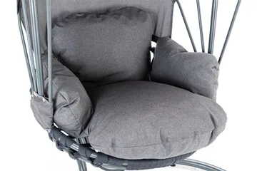 Hängstol utomhus med stativ och ställning med tak - Hänggunga - Hängfåtölj - Svart - Utemöbler & utemiljö - Utestol & trädgårdsstol - Hängfåtölj & hängstol utomhus