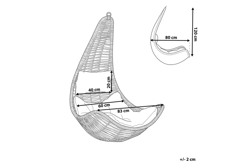 Hacksta Hängstol Utomhus - Beige - Utemöbler & utemiljö - Utestol & trädgårdsstol - Hängfåtölj & hängstol utomhus