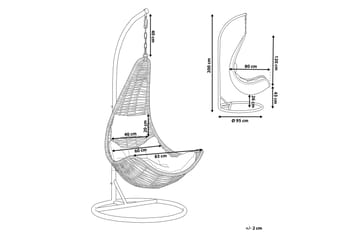 Hacksta Hängstol Utomhus med Stativ - Beige - Utemöbler & utemiljö - Utestol & trädgårdsstol - Hängfåtölj & hängstol utomhus