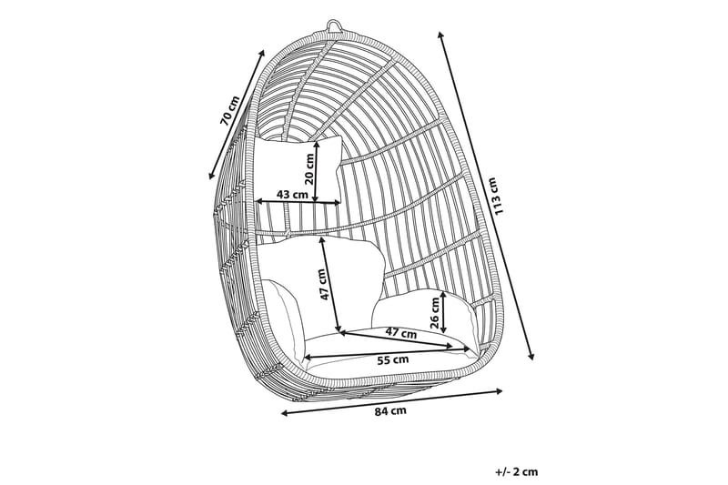 Hallstavik Hängstol Utomhus - Beige - Utemöbler & utemiljö - Utestol & trädgårdsstol - Hängfåtölj & hängstol utomhus