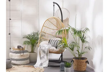 Hallstavik Hängstol Utomhus med Stativ - Beige - Utemöbler & utemiljö - Utestol & trädgårdsstol - Hängfåtölj & hängstol utomhus