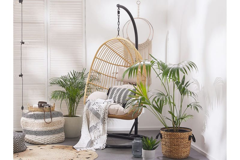 Hallstavik Hängstol Utomhus med Stativ - Beige - Utemöbler & utemiljö - Utestol & trädgårdsstol - Hängfåtölj & hängstol utomhus