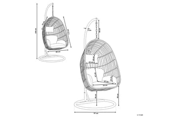 Hallstavik Hängstol Utomhus med Stativ - Beige - Utemöbler & utemiljö - Utestol & trädgårdsstol - Hängfåtölj & hängstol utomhus