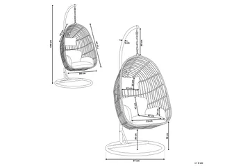 Hallstavik Hängstol Utomhus med Stativ - Beige - Utemöbler & utemiljö - Utestol & trädgårdsstol - Hängfåtölj & hängstol utomhus