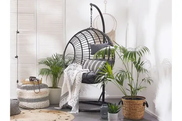 Hyvena Hängstol Utomhus med Stativ - Svart - Utemöbler & utemiljö - Utestol & trädgårdsstol - Hängfåtölj & hängstol utomhus