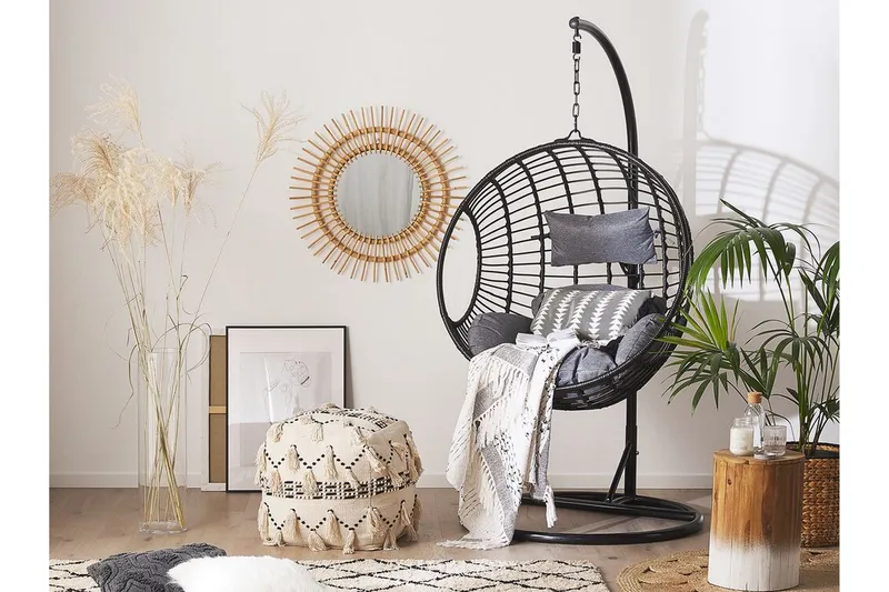 Hyvena Hängstol Utomhus med Stativ - Svart - Utemöbler & utemiljö - Utestol & trädgårdsstol - Hängfåtölj & hängstol utomhus