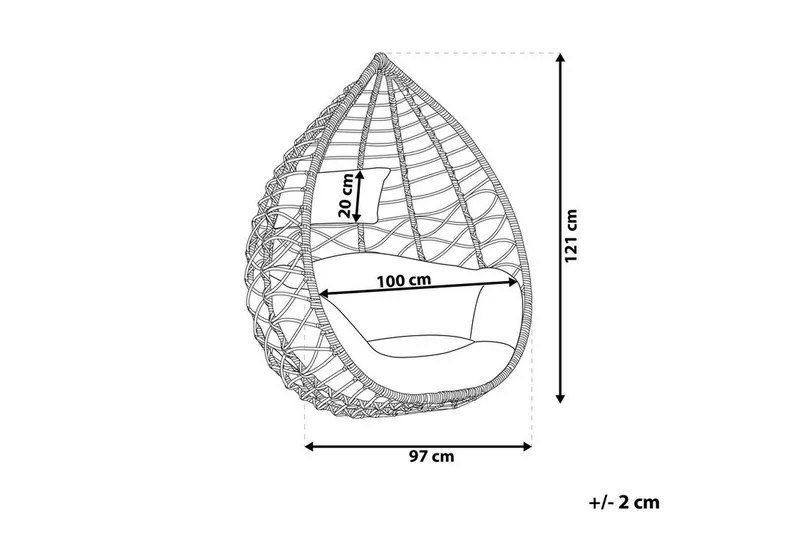 Kartberg Hängstol Utomhus - Beige - Utemöbler & utemiljö - Utestol & trädgårdsstol - Hängfåtölj & hängstol utomhus