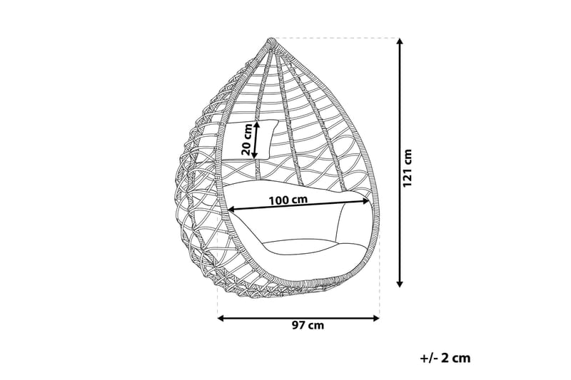 Kartberg Hängstol Utomhus - Beige - Utemöbler & utemiljö - Utestol & trädgårdsstol - Hängfåtölj & hängstol utomhus