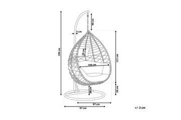 Kartberg Hängstol Utomhus med Stativ - Beige - Utemöbler & utemiljö - Utestol & trädgårdsstol - Hängfåtölj & hängstol utomhus