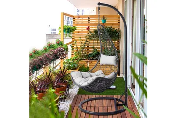 Kintore Hängstol Utomhus 95 cm - Grå - Utemöbler & utemiljö - Utestol & trädgårdsstol - Hängfåtölj & hängstol utomhus